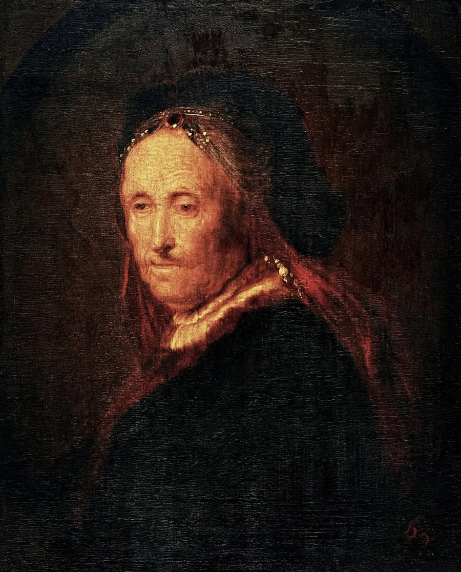 Vieille femme en costume oriental (Portrait de la mère de Rembrandt). - Rembrandt image 1 copie peinte à la main à l’huile