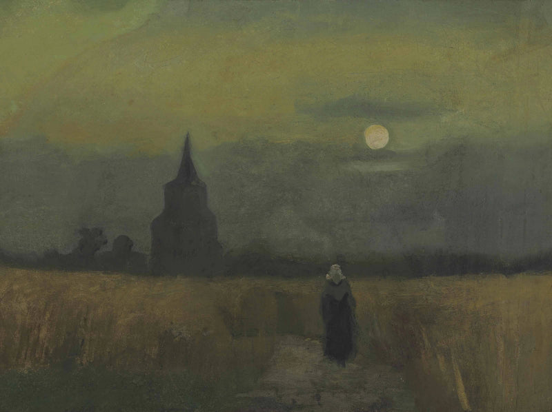 หอคอยสุสานเก่าในนูเนน - Vincent van Gogh