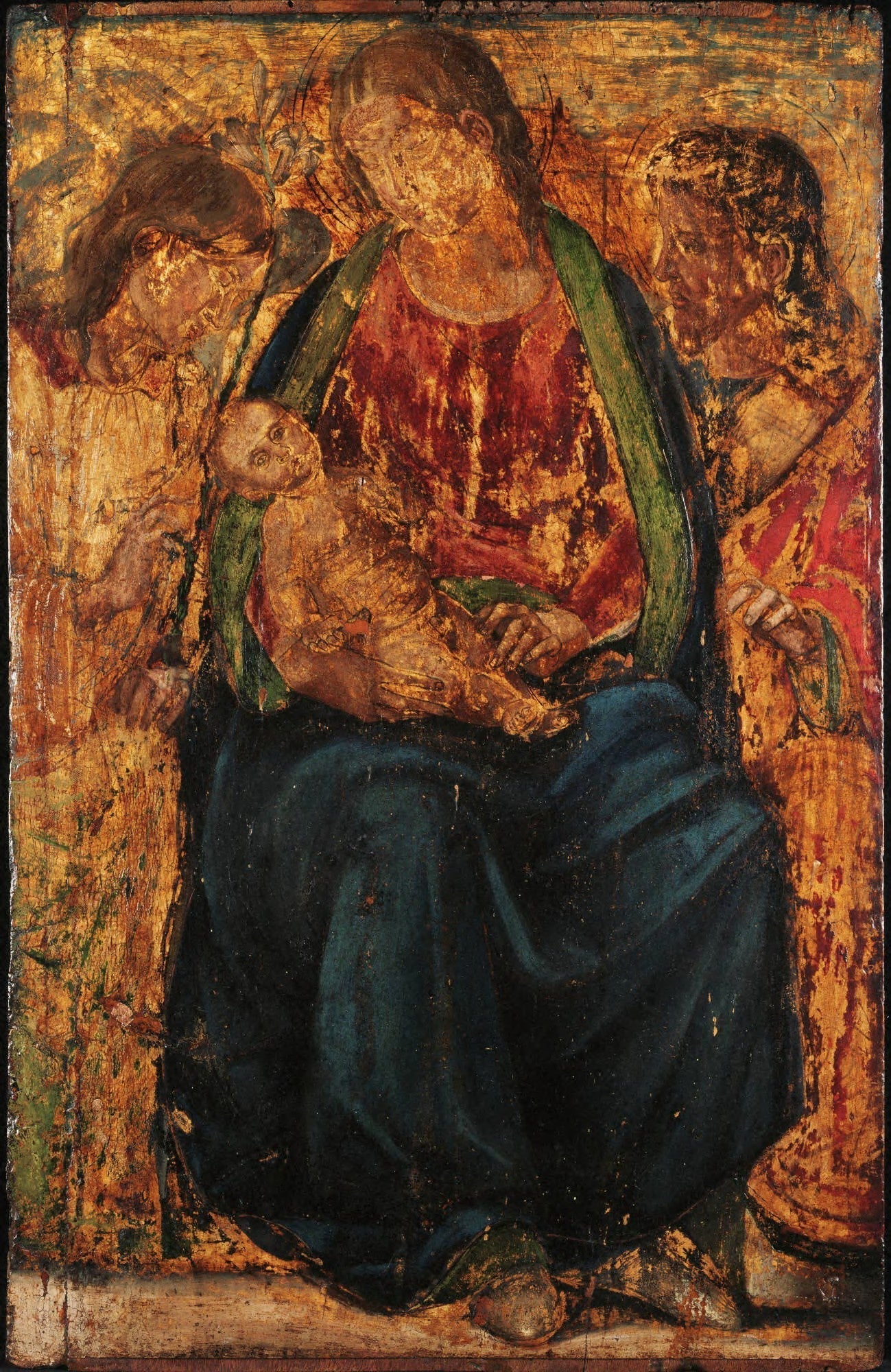 Vierge à l’Enfant avec l’archange Gabriel et un saint non identifié - Luca Signorelli - Alpha Reproduction