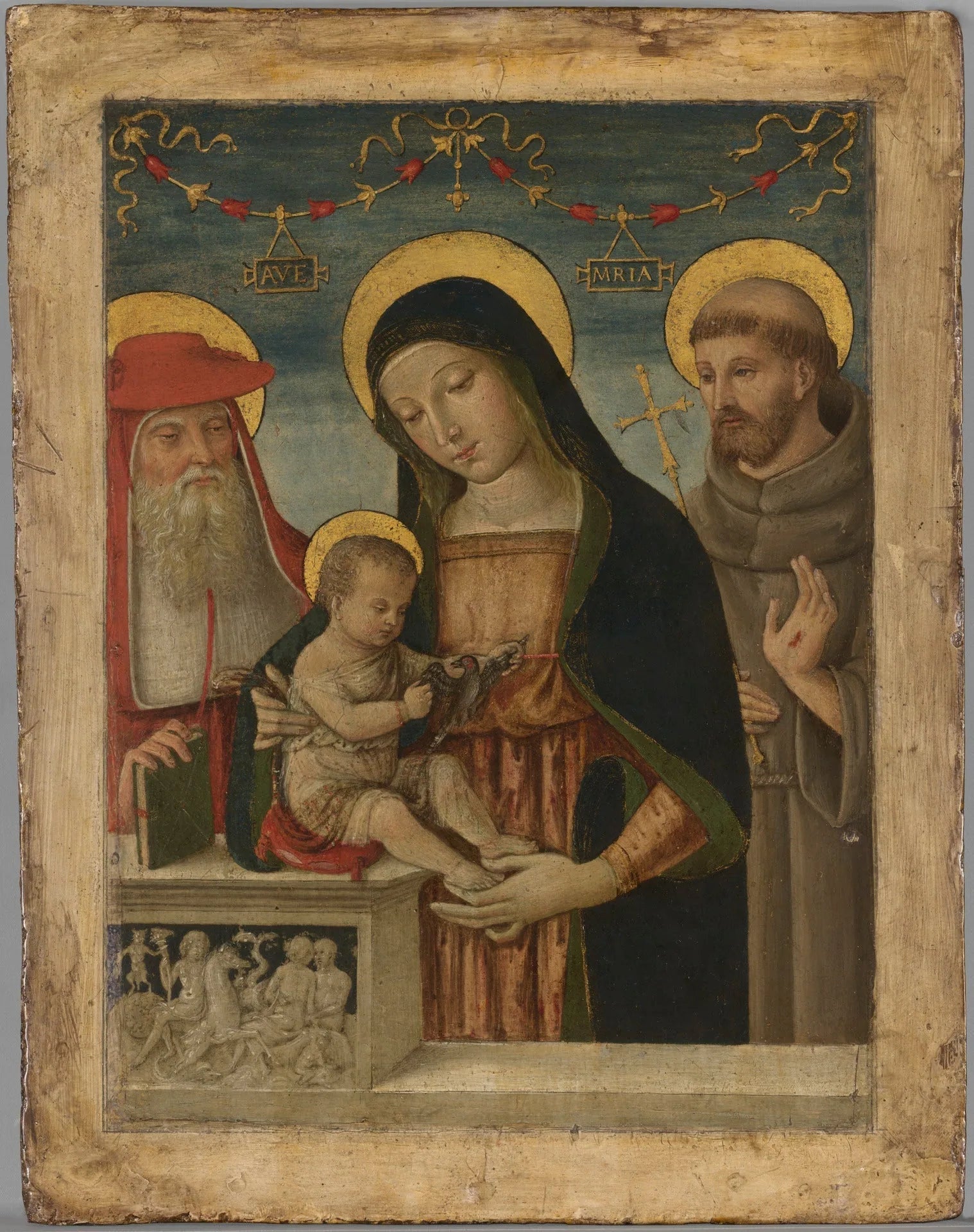 Vierge à l'Enfant avec saint Jérôme et saint François d'Assise - Pinturicchio image 1 reproduction de peinture à l’huile