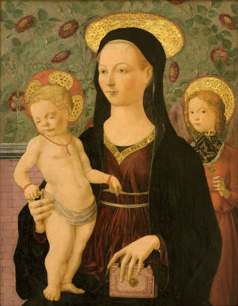 Vierge à l'Enfant avec un ange - Francesco del Cossa image 1 copie peinte à la main à l’huile