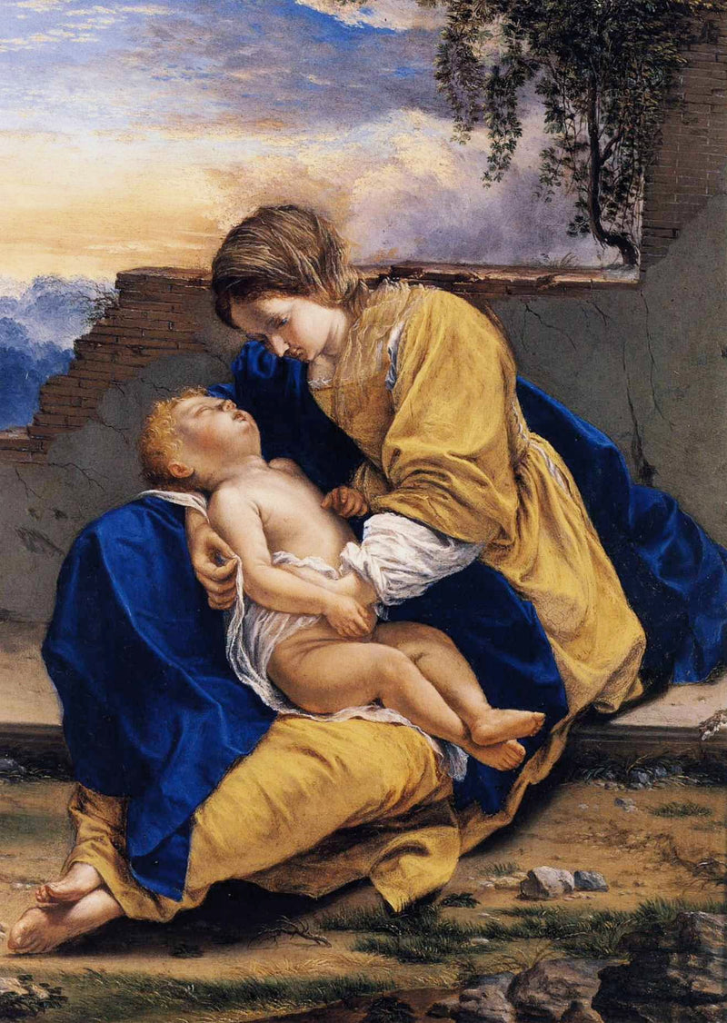 พระแม่มารีพร้อมพระเยซูในทิวทัศน์ - Orazio Gentileschi
