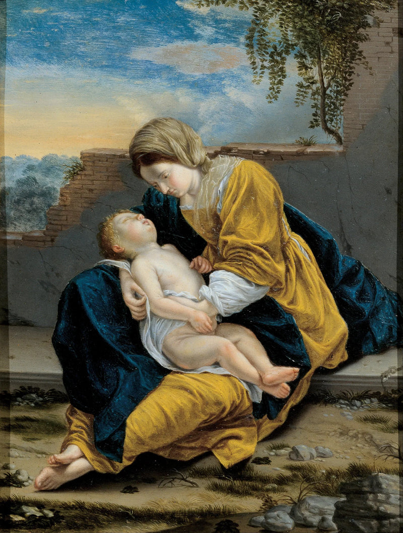 พระแม่มารีพร้อมพระเยซูในทิวทัศน์ - Orazio Gentileschi