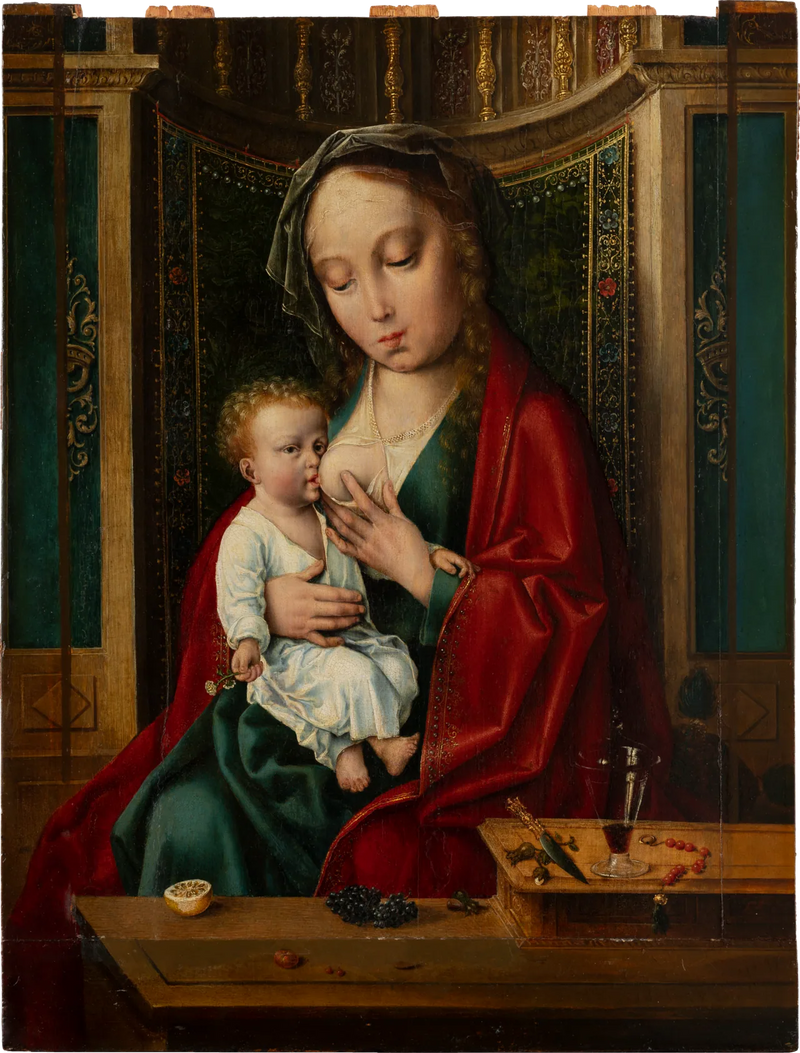พระแม่กับพระเยซูในช่องประตู - Joos van Cleve