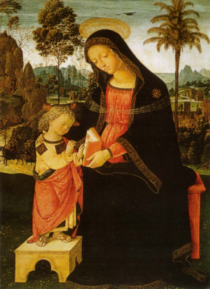 แม่พระกับพระเยซูในขณะเขียน - Pinturicchio