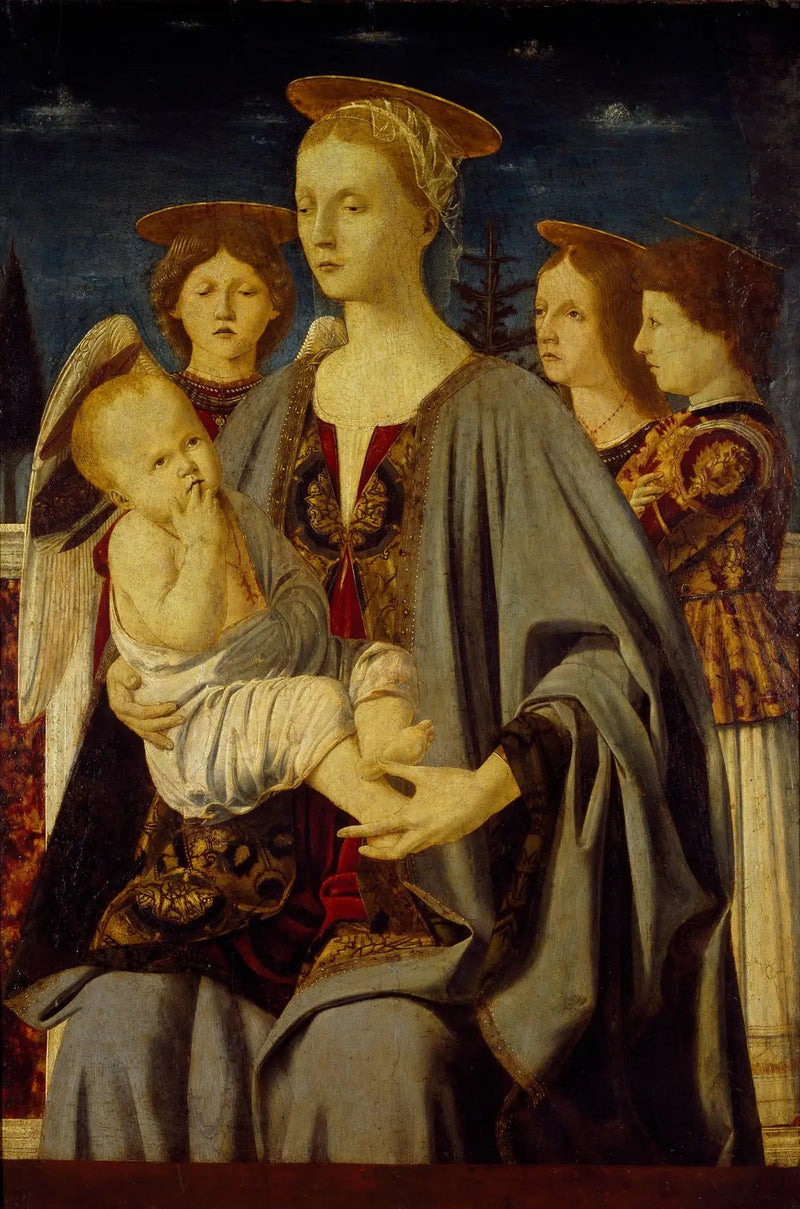 พระแม่มารีและพระเยซูพร้อมเทวดาสามองค์ - Piero della Francesca