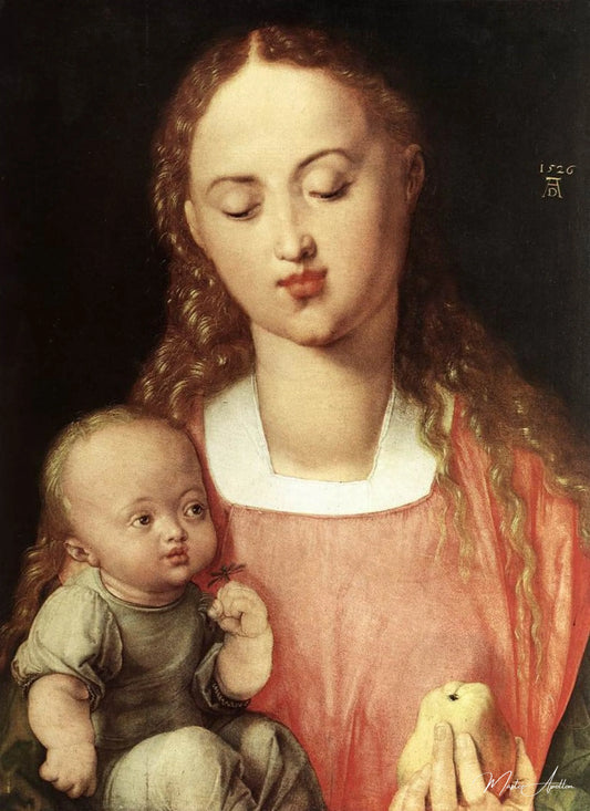 Vierge à la poire - Albrecht Dürer - Reproductions de tableaux et peintures haut de gamme