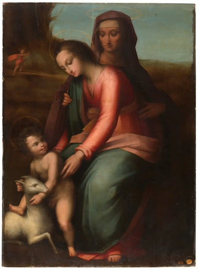 Reproduction du tableau « Vierge à l'Enfant avec sainte Anne - Léonard de Vinci » par Alpha Reproduction en peinture à l’huile