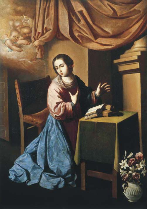 Vierge de l'Annonciation - Francisco de Zurbarán image 1 tableau peint à l’huile sur toile