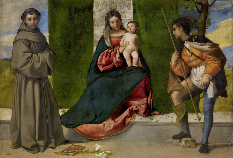 La Vierge à l'Enfant entre saint Antoine de Padoue et saint Roch - Titien