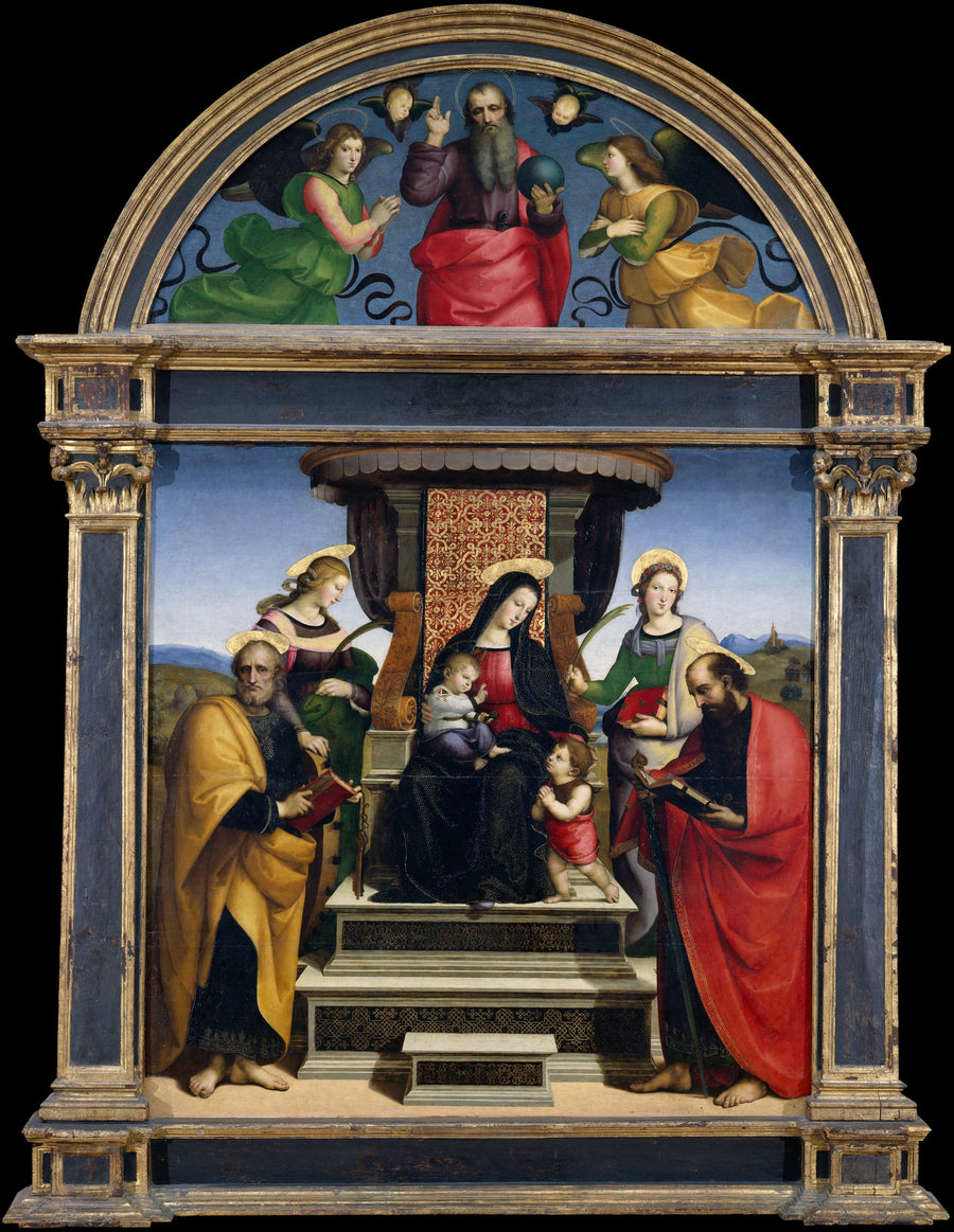 Vierge à l'Enfant trônant avec des saints - Raphaël Sanzio