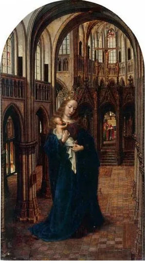 Vierge et Enfant dans l'Église - Jan Gossaert
แม่พระและพระเยซูในโบสถ์ - แจน กอสเซิร์ต