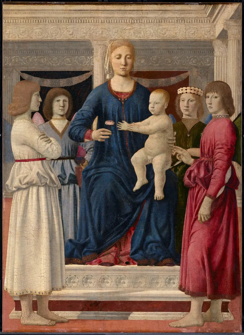 พระแม่มารีและพระเยซูพร้อมสี่เทพเทวา - Piero della Francesca