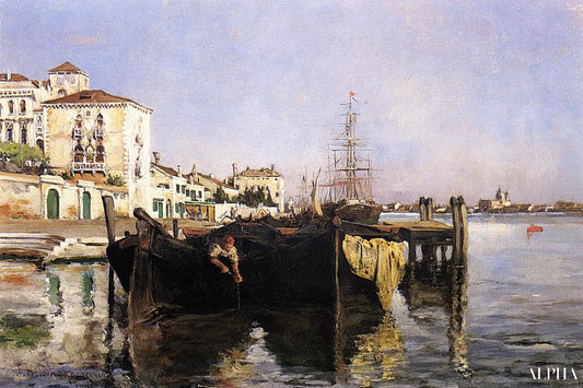 View of Venice - John Henry Twachtman - Reproductions de tableaux et peintures haut de gamme