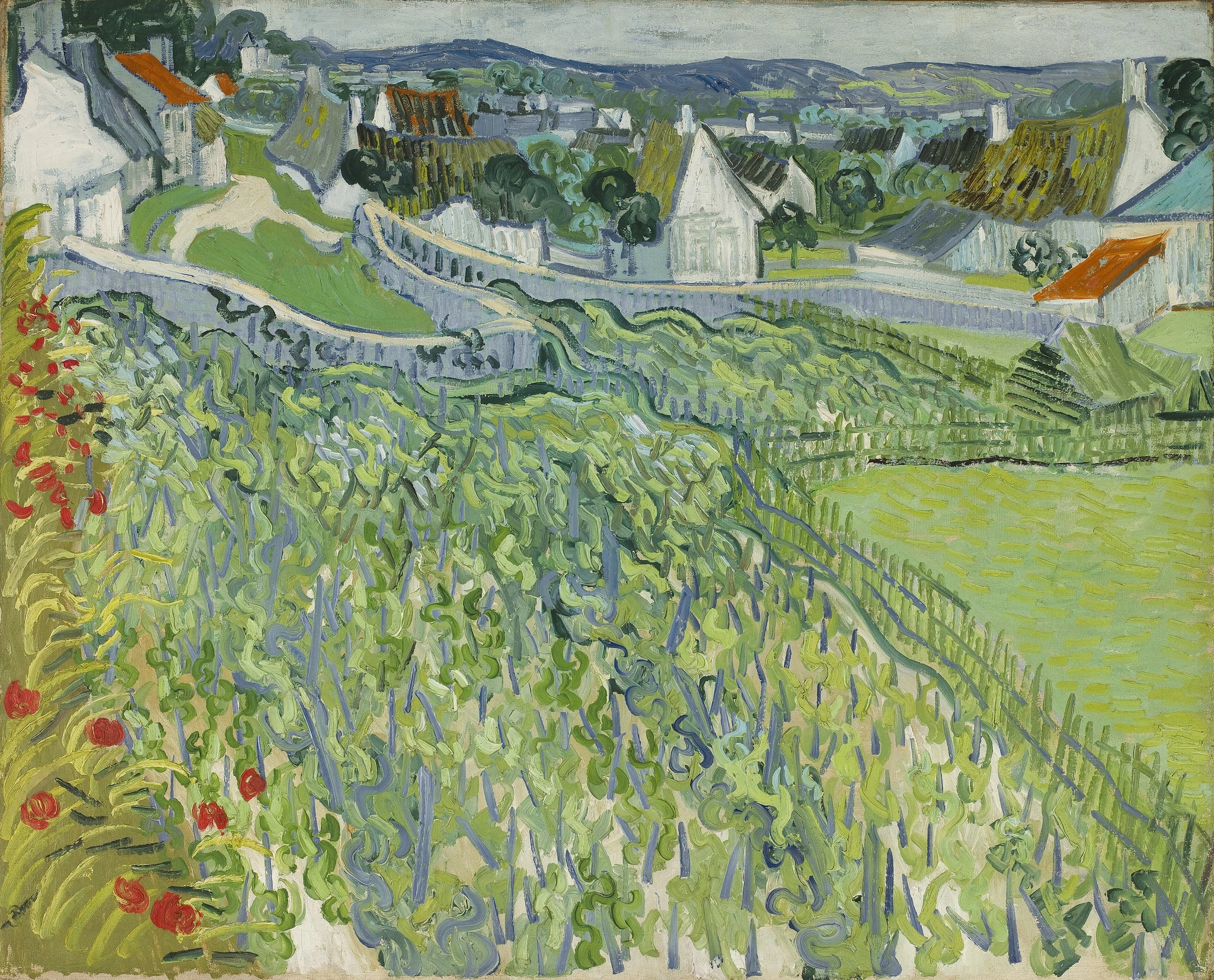 Vignobles à Auvers de Vincent van Gogh, 1890, Saint Louis Art Museum