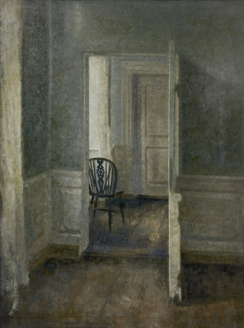 Intérieur avec chaise Windsor - Vilhelm Hammershøi