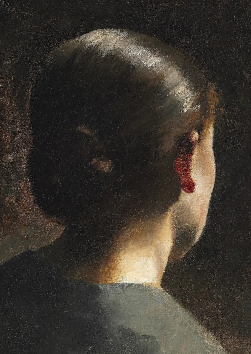 Anna Hammershøi vue de dos - Vilhelm Hammershøi