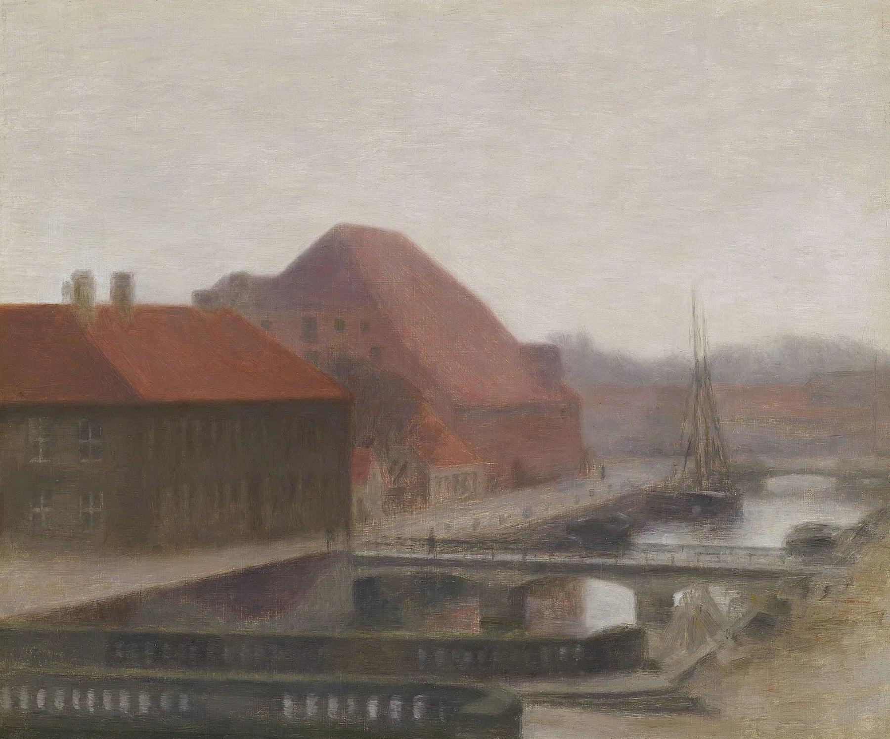 Le Canal de Frederiksholm, peinture de Vilhelm Hammershøi