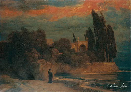 Villa au bord de la mer - Arnold Böcklin - Reproductions de tableaux et peintures haut de gamme