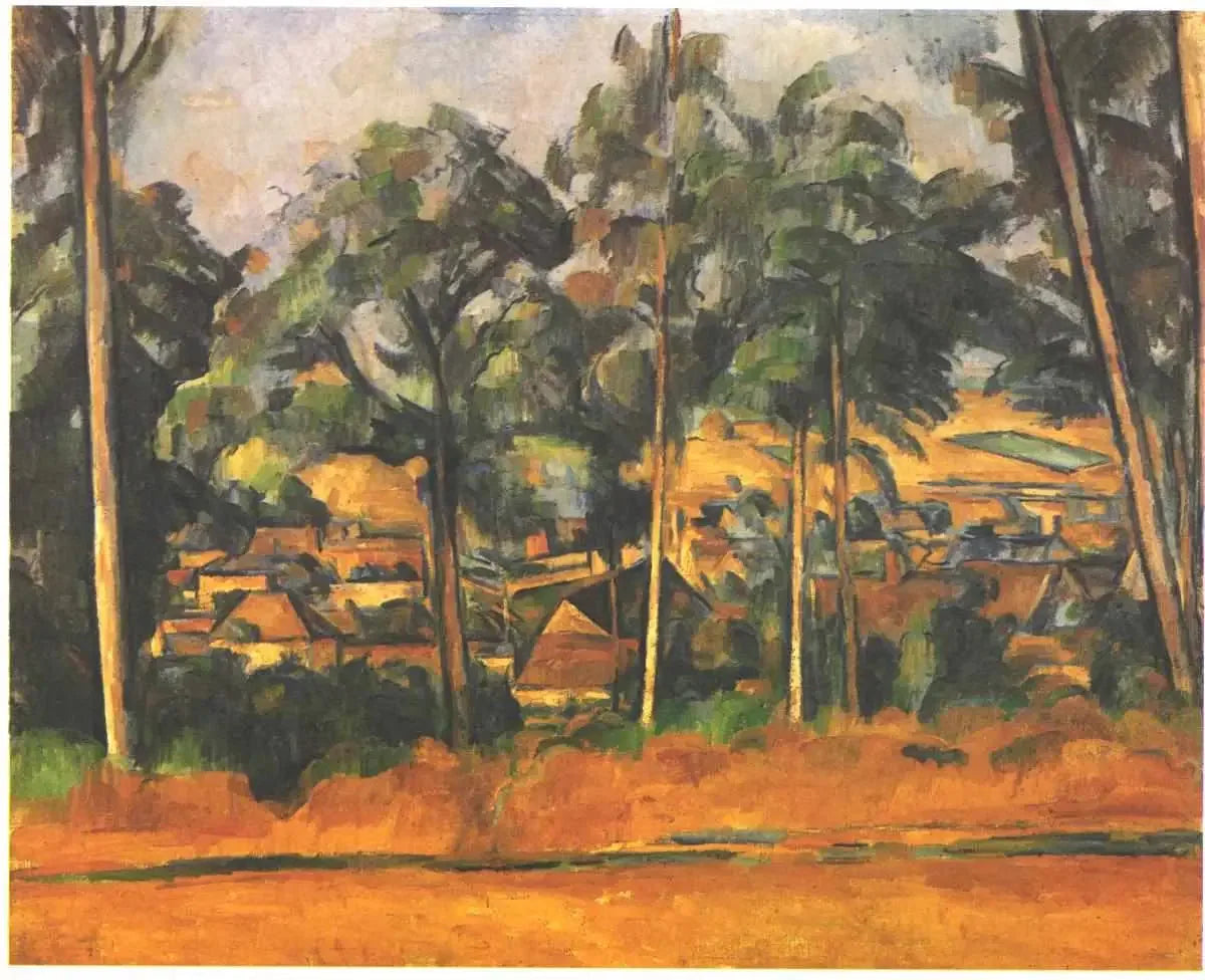 Village derrière les arbres - Paul Cézanne image 1 reproduction réalisée par Alpha Reproduction