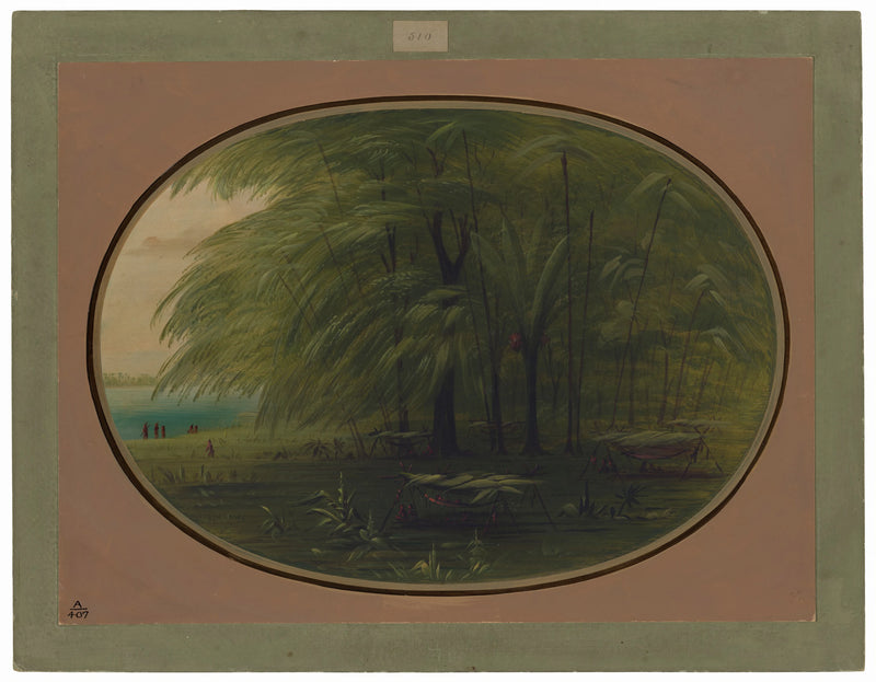 Un village indien - Rivage de l'Amazonie - George Catlin