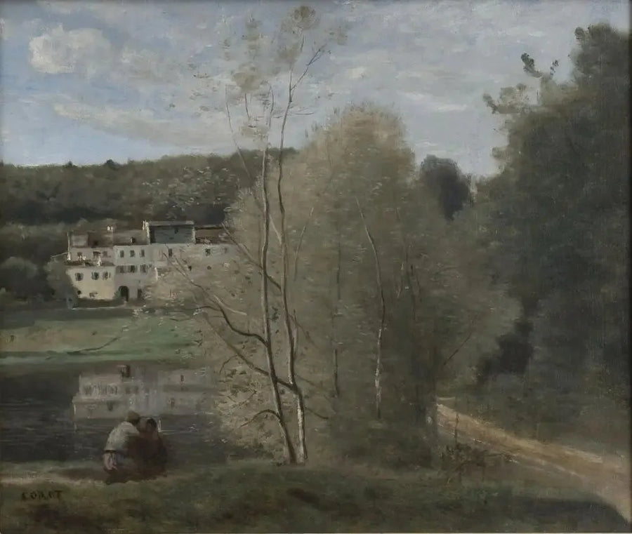 Ville-d'Avray, l'étang et les maisons Cabassud - Jean-Baptiste Camille Corot
วิล-ด'อเวรย์, ทะเลสาบและบ้านคาบาสูด - ฌ็อง-บาติสต์ คามิลล์ โคโร