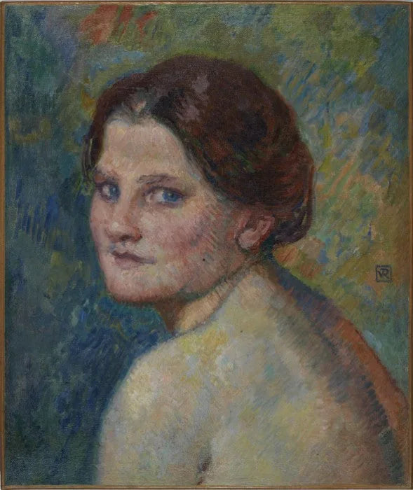 ใบหน้าผู้หญิงกลางแจ้ง - Théo van Rysselberghe
