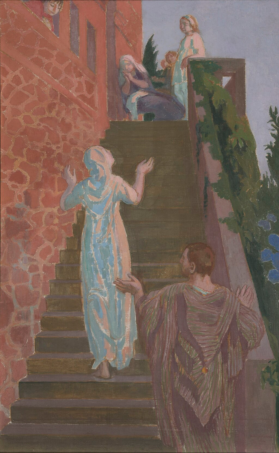 การเยี่ยมชมบนบันไดของ Silencio - Maurice Denis