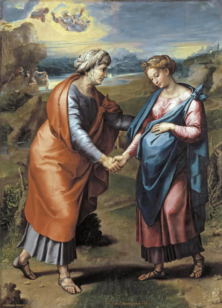 La Visitation conçue par Raphaël et peinte par Giulio Romano – reproduction peinture à l’huile sur toile