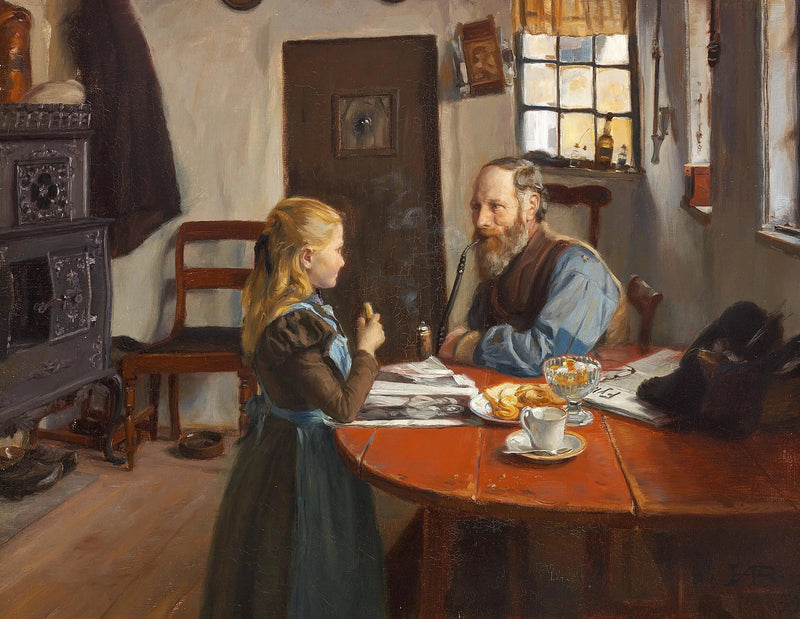 เยี่ยมปู่ - H. A. Brendekilde