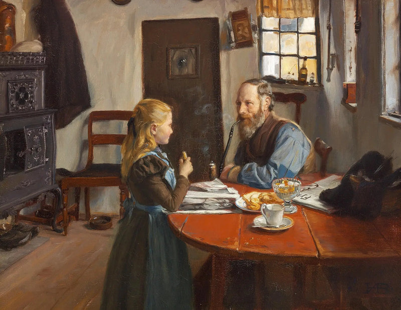 เยี่ยมปู่ - H. A. Brendekilde