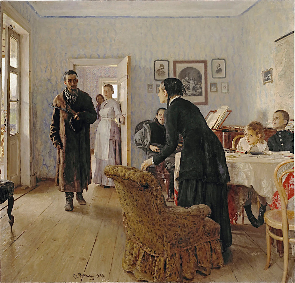 Visiteur inattendu - Ilya Repin image 1 reproduction de peinture à l’huile