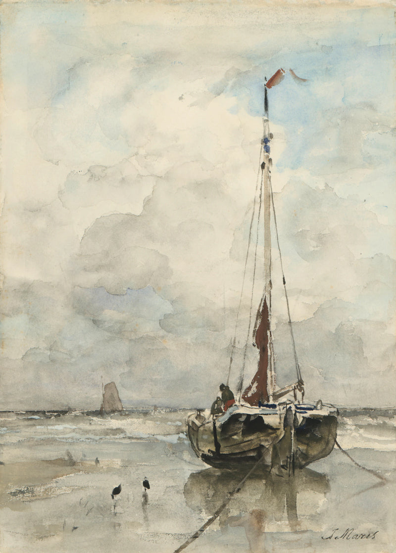 Visserpink sur la plage - Jacob Maris