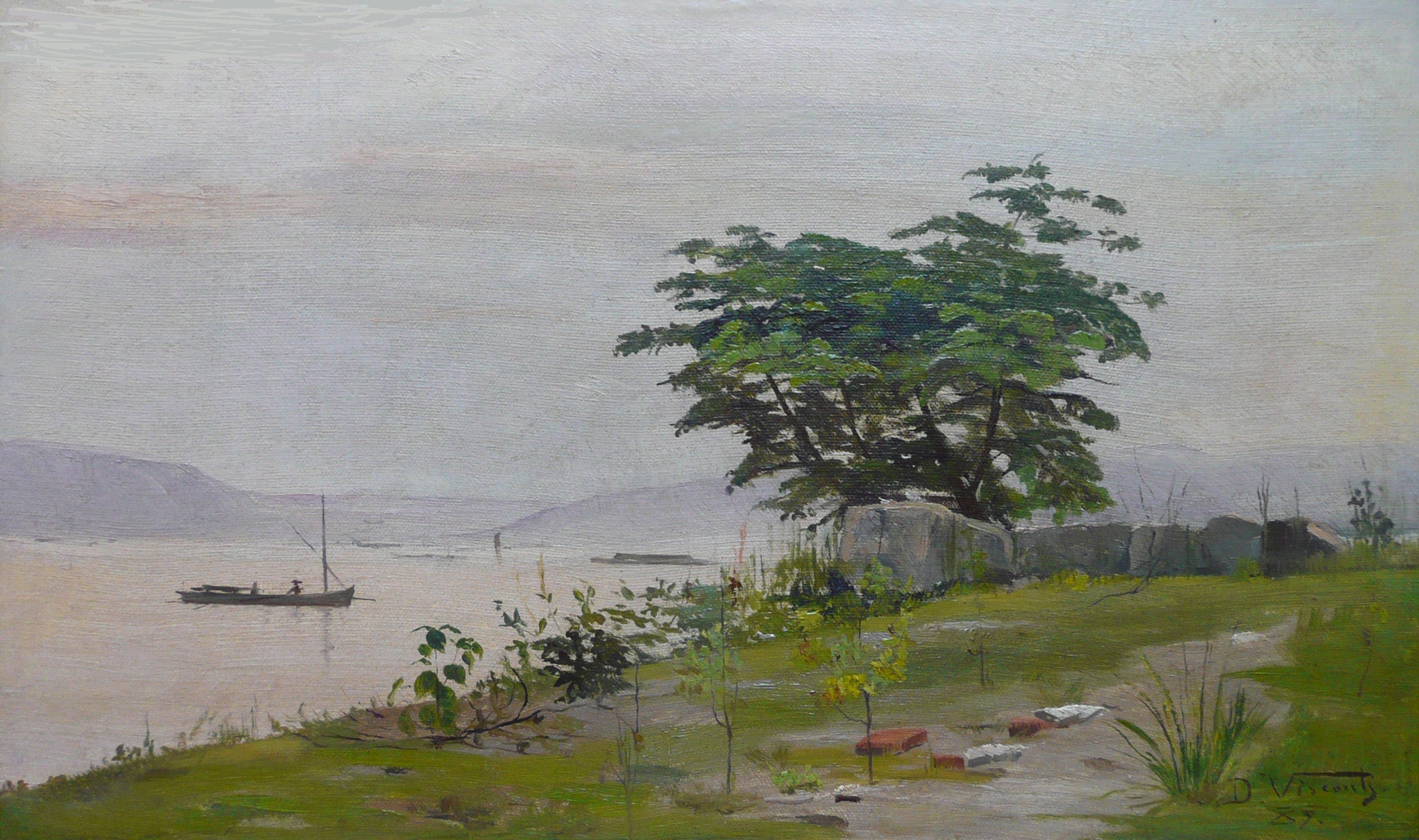Vista da Gamboa - Eliseu Visconti image 1 copie peinte à la main à l’huile