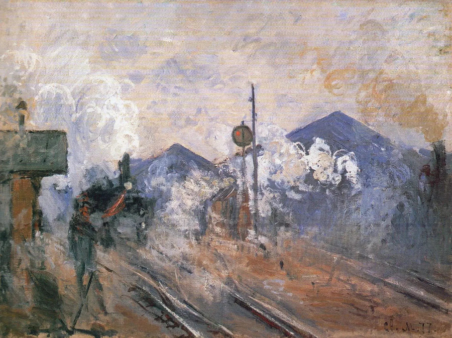 เส้นทางที่ทางออกสถานีรถไฟเซนต์-ลาซาร์ - Claude Monet