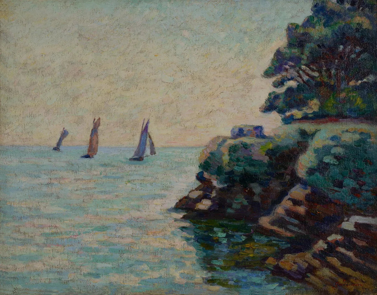 Voiliers à Saint Palais sur Mer - Armand Guillaumin image 1 copie de tableau peinte à la main