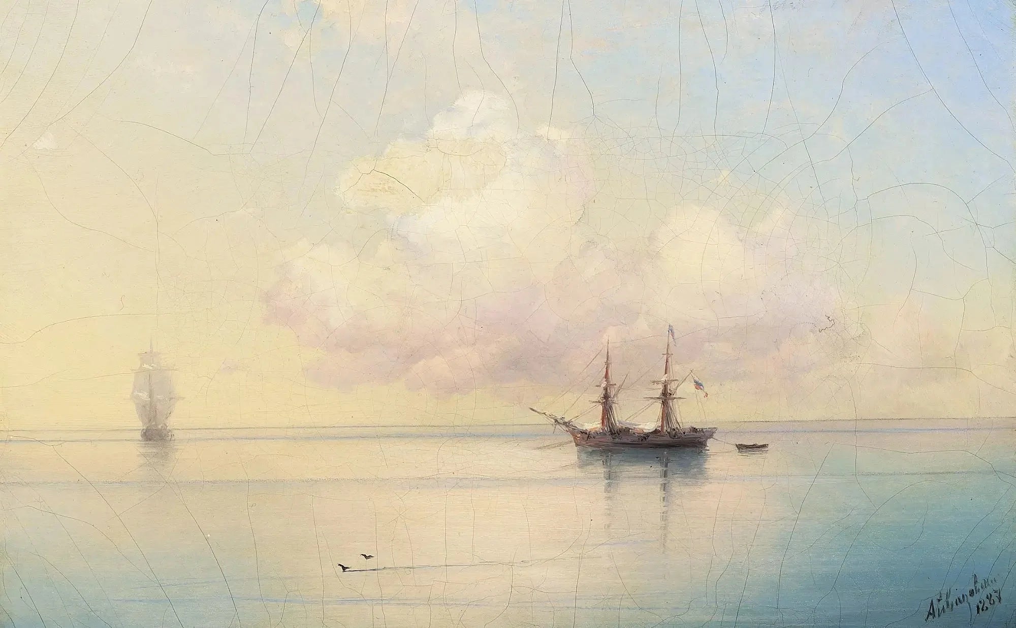 Voiliers par temps calme. - Ivan Aïvazovski image 1 copie de tableau peinte à la main