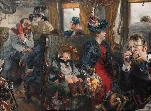 Voyager à travers une belle nature - Adolph von Menzel image 1 reproduction d’œuvre d’art à l’huile
