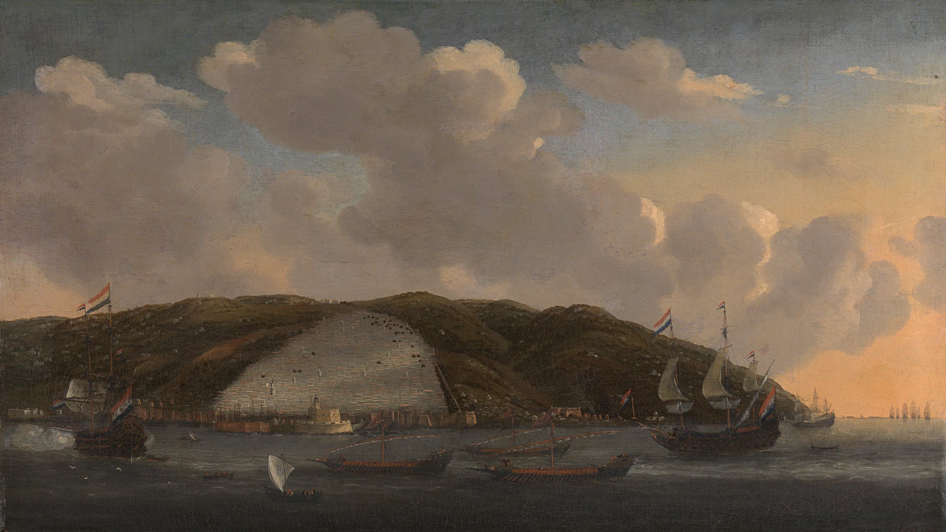 Vue d'Alger avec le navire de Ruyter "De Liefde", 1662 - Reinier Nooms