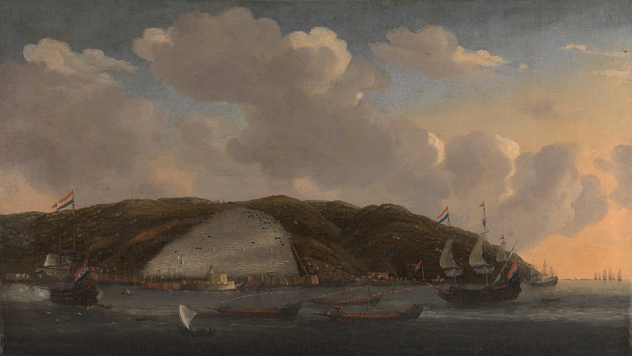 Vue d'Alger avec le navire de Ruyter "De Liefde", 1662 - Reinier Nooms