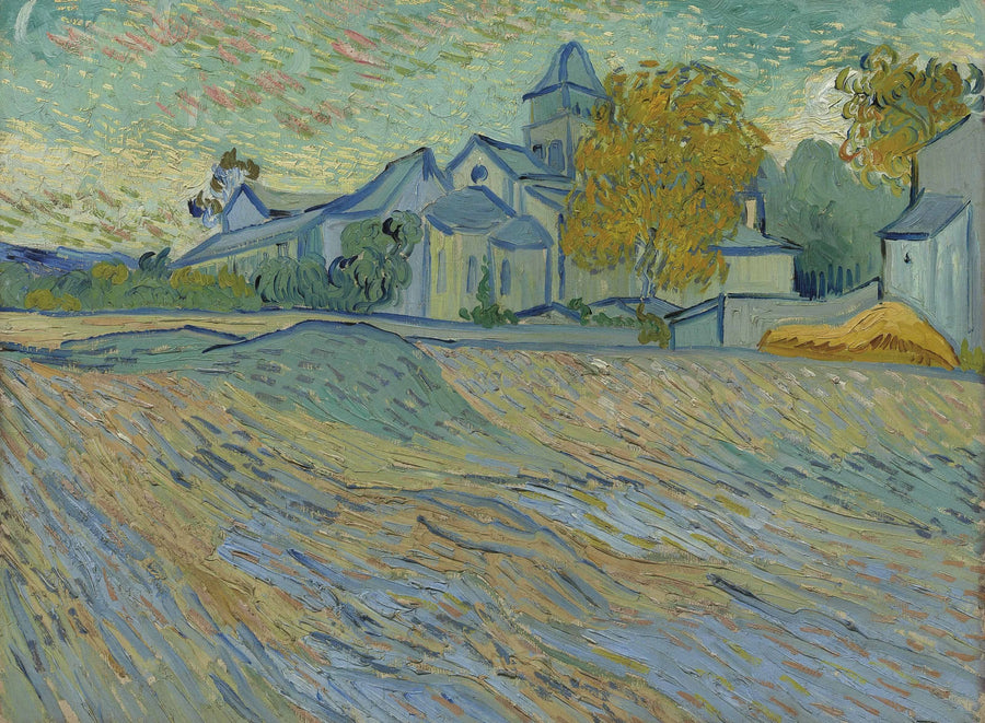 วิวของสถานสงเคราะห์และโบสถ์เซนต์-เรมี - Vincent van Gogh