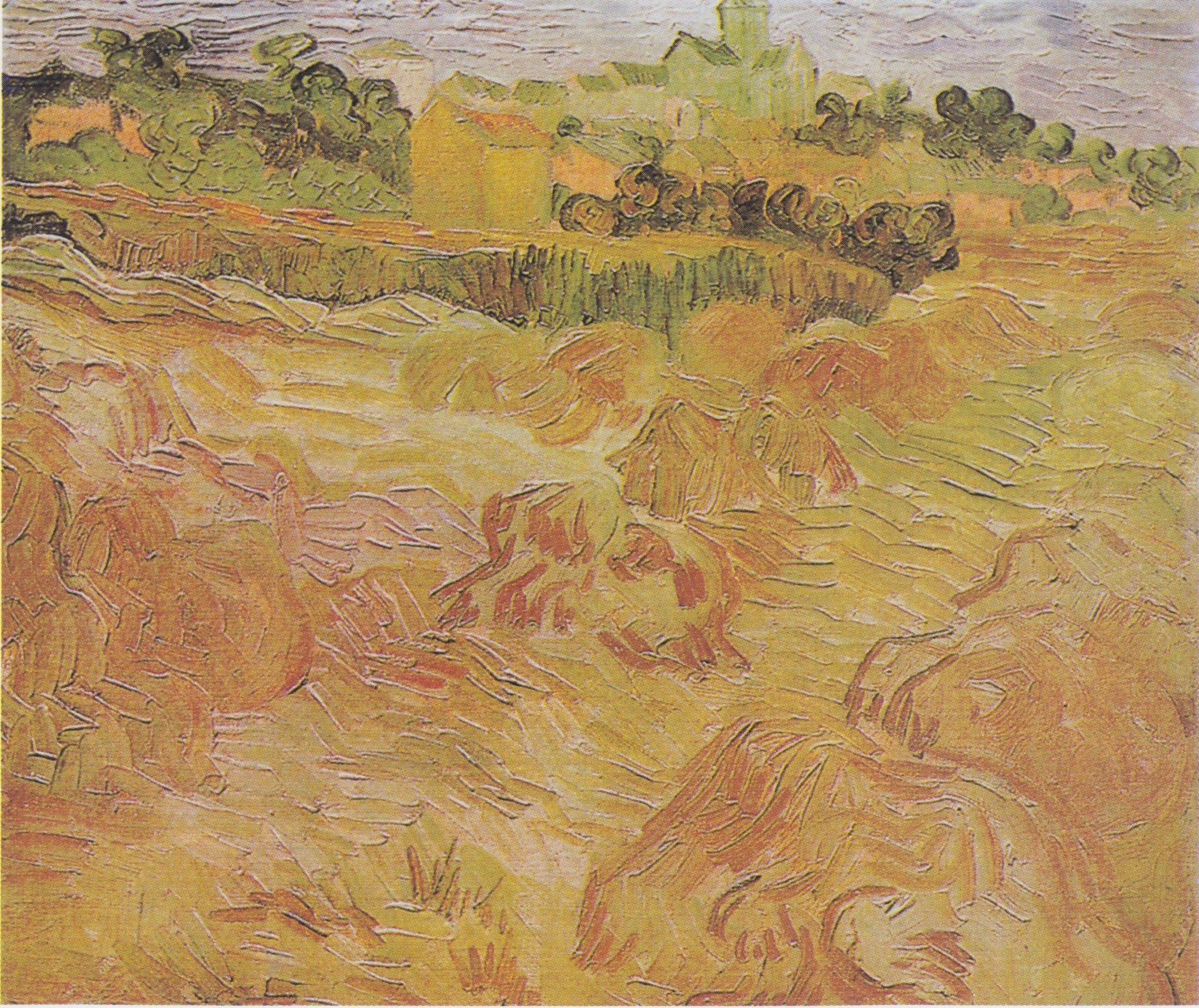 Vue d’Auvers avec champ de blé de Vincent van Gogh, 1890, MAH de Genève