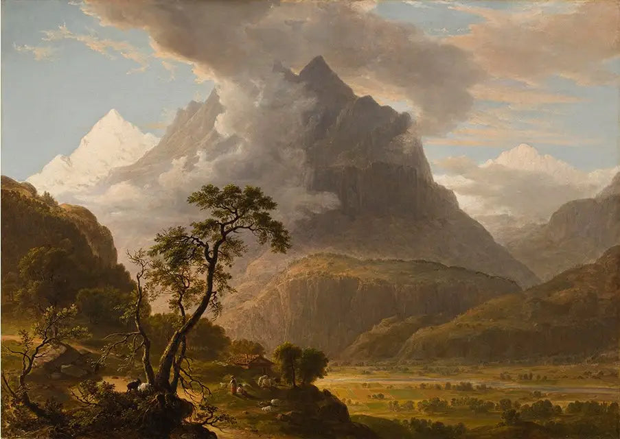 Vue dans la vallée d'Oberhasle, Suisse - Asher Brown Durand image 1 reproduction d’œuvre d’art à l’huile