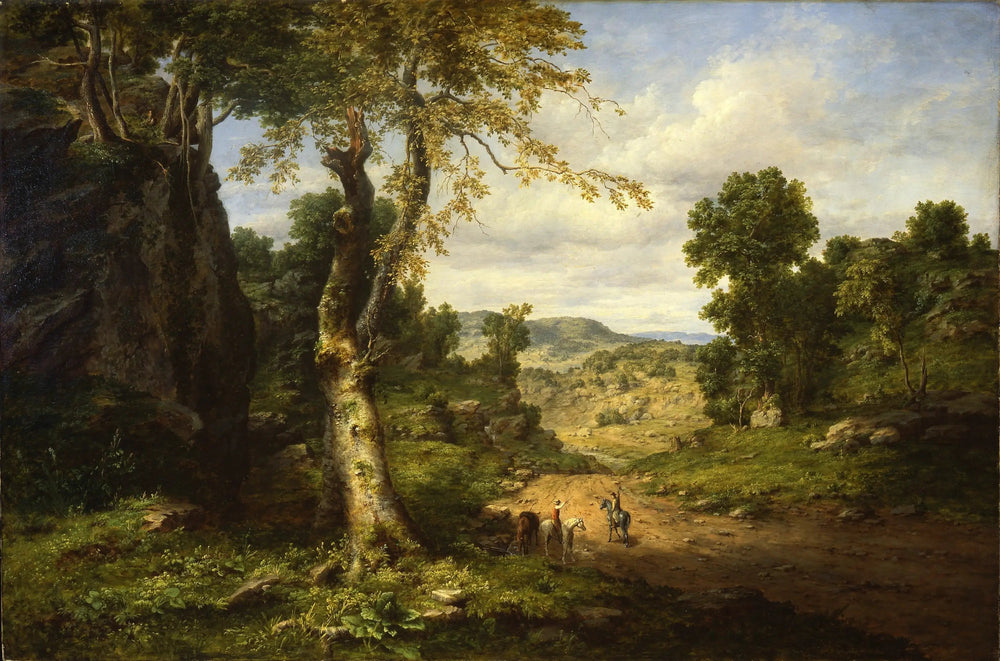 Vue dans le comté de Berkshire, Massachusetts, se dissipant après une tempête de septembre - George Inness image 1 copie peinte à la main à l’huile