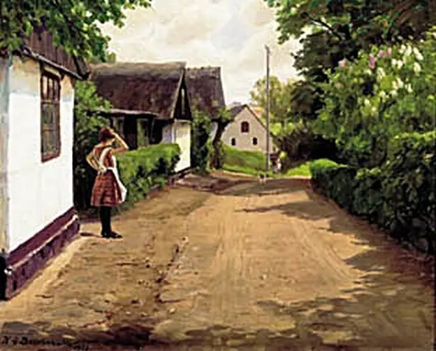 ภาพวิวของ Gundsømagle ในวันฤดูร้อน - H. A. Brendekilde
