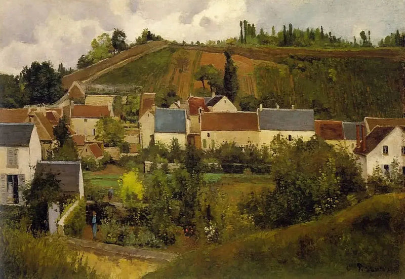 วิวของ L'Hermitage, Côte des Gratte-Coqs, Pontoise - Camille Pissarro