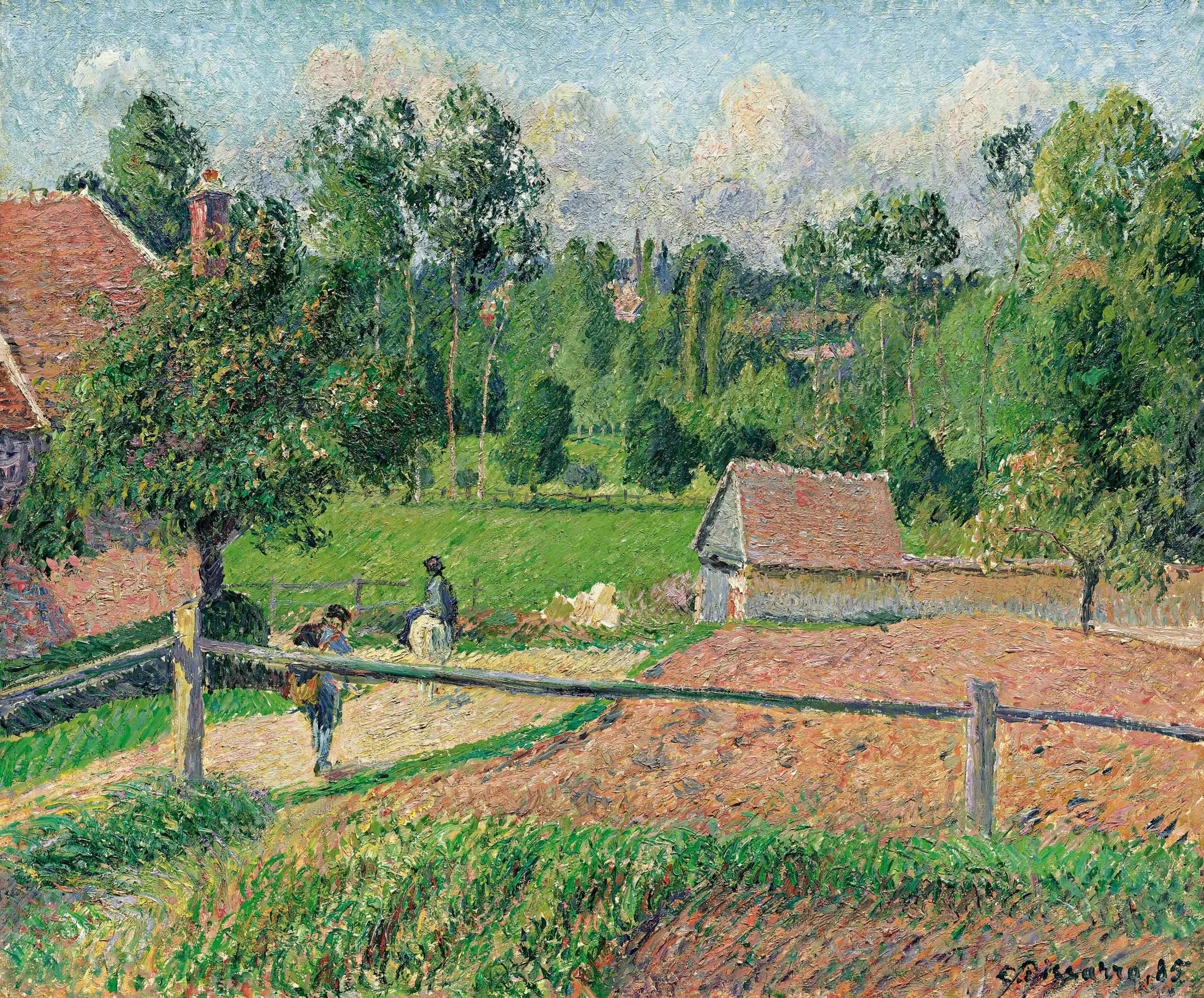 Vue de la fenêtre de l'artiste, Eragny - Camille Pissarro image 1 reproduction réalisée par Alpha Reproduction