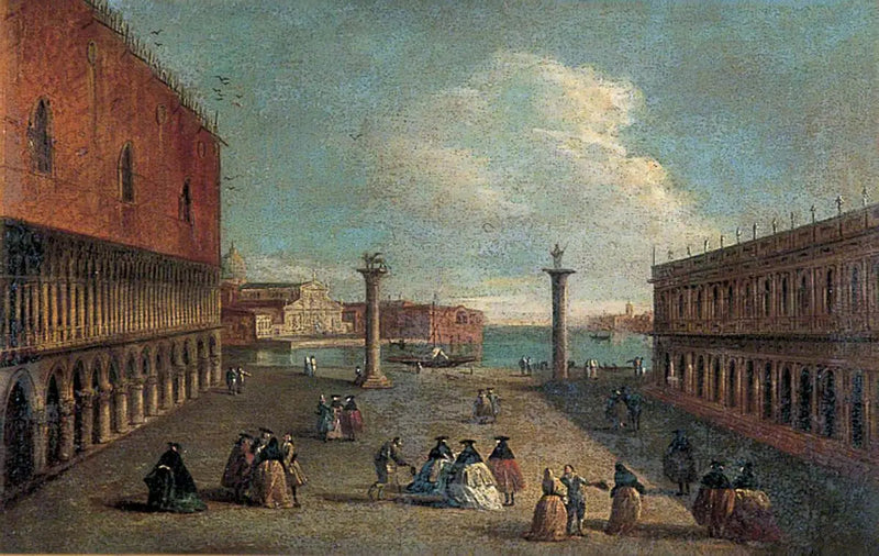 วิวของ Piazzetta, เวนิส - Canaletto