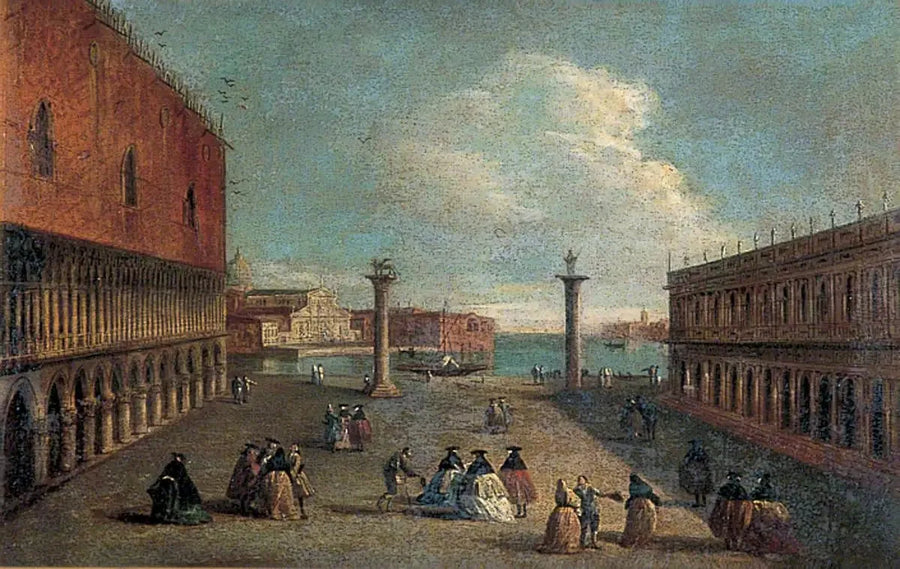 วิวของ Piazzetta, เวนิส - Canaletto