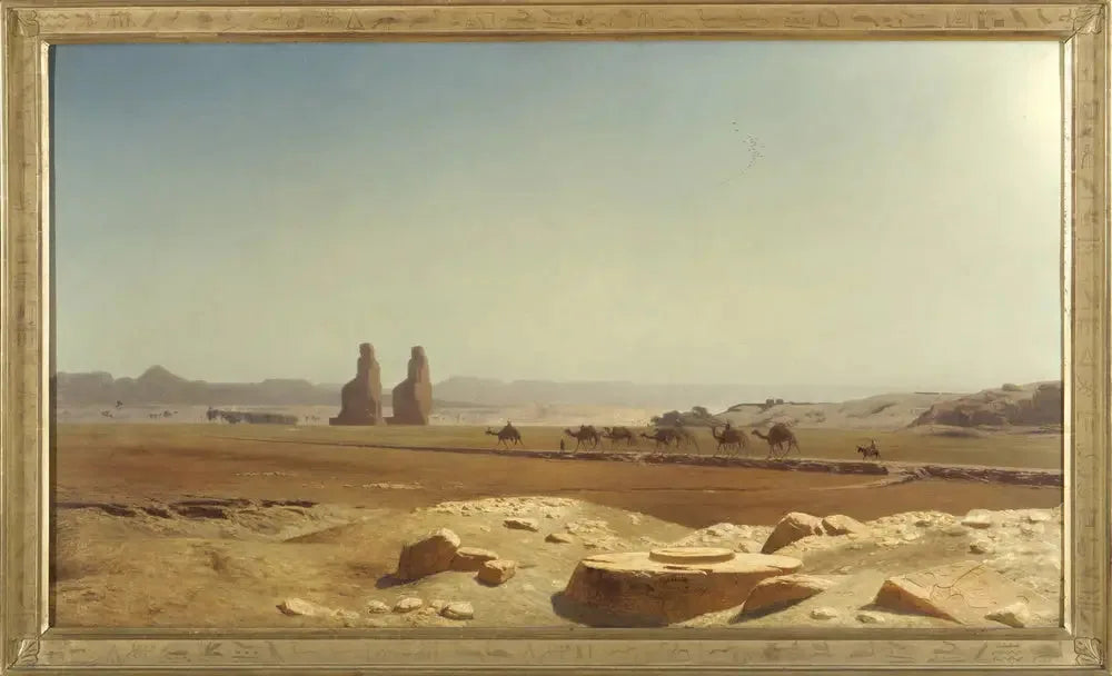 Vue de la plaine de Thèbes (Haute-Egypte) - Jean-Léon Gérôme image 1 reproduction artisanale de tableau